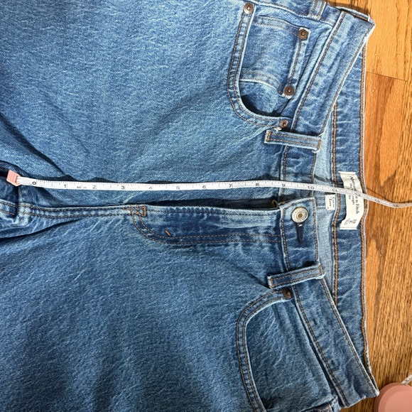 Abercrombie & Fitch Curve Love Mid Rise 90s Straight Jeans — Size 29/8 Short - Picture 10 of 11